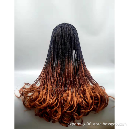 Factory For Black Women Dreadlocks Wholesale Synthetic Braiding Crochet hair Curly Hair wigs Lace Front Wig Faux Locs Braided